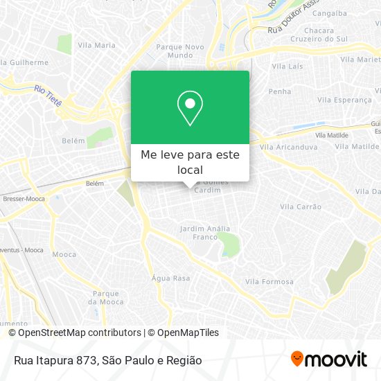 Rua Itapura 873 mapa