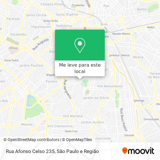 Rua Afonso Celso 235 mapa