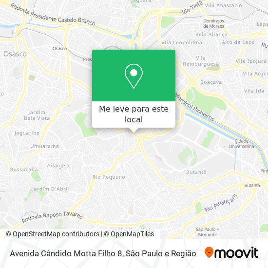 Avenida Cândido Motta Filho 8 mapa