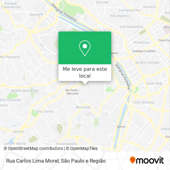 Rua Carlos Lima Morel mapa