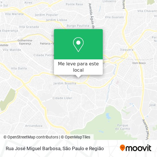 Rua José Miguel Barbosa mapa