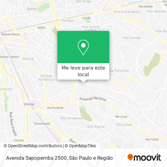 Avenida Sapopemba 2500 mapa