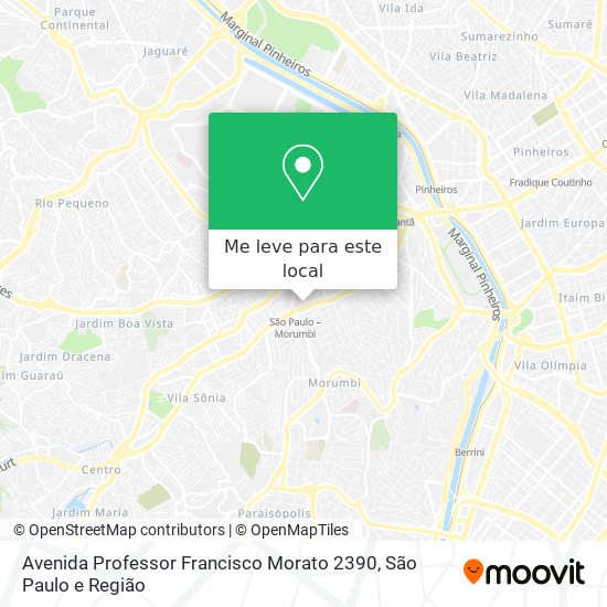 Avenida Professor Francisco Morato 2390 mapa