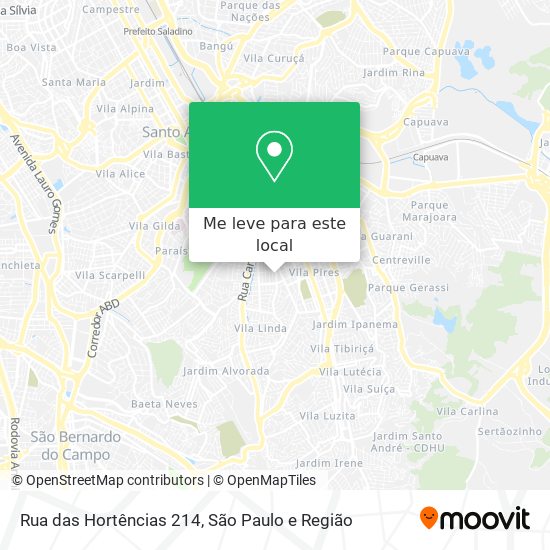 Rua das Hortências 214 mapa