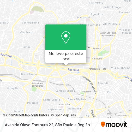 Avenida Olavo Fontoura 22 mapa