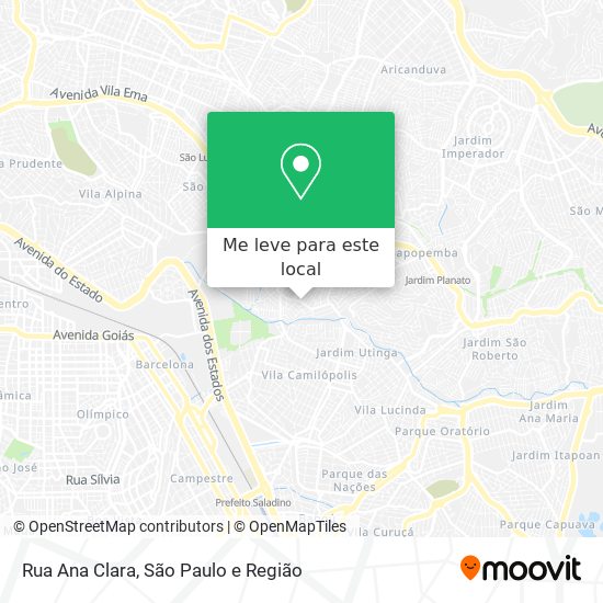 Rua Ana Clara mapa