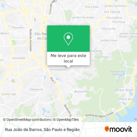 Rua João de Barros mapa