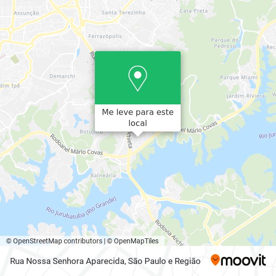 Rua Nossa Senhora Aparecida mapa