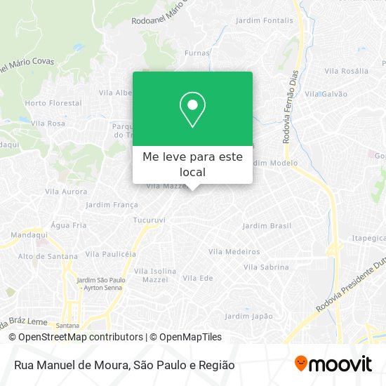 Rua Manuel de Moura mapa