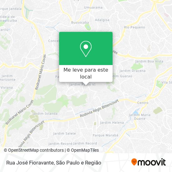 Rua José Fioravante mapa