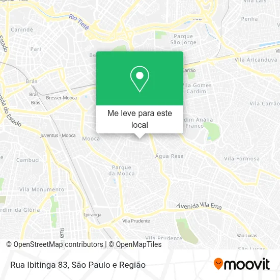 Rua Ibitinga 83 mapa