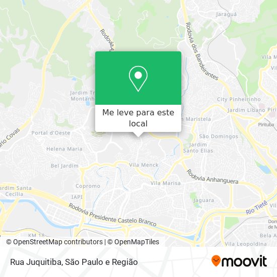 Rua Juquitiba mapa