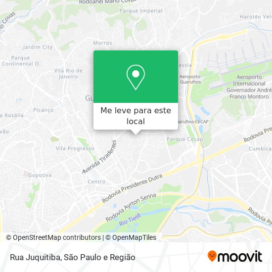 Rua Juquitiba mapa