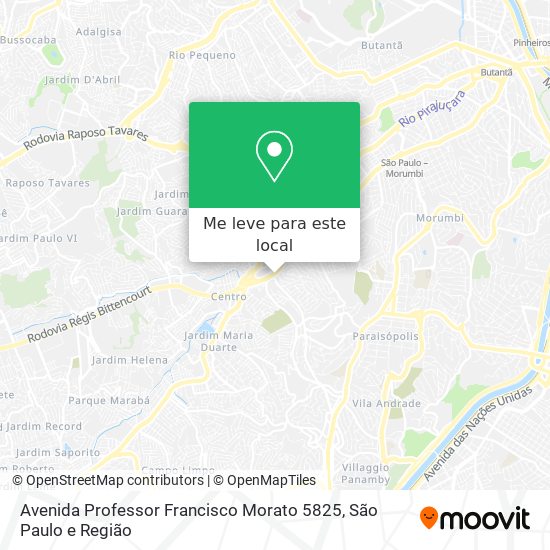 Avenida Professor Francisco Morato 5825 mapa