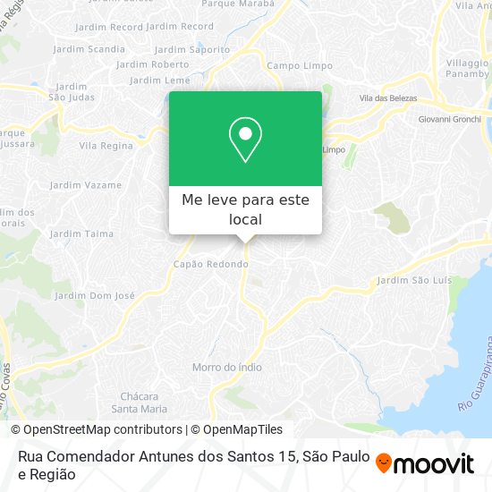 Rua Comendador Antunes dos Santos 15 mapa