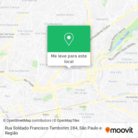 Rua Soldado Francisco Tamborim 284 mapa