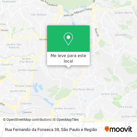 Rua Fernando da Fonseca 38 mapa