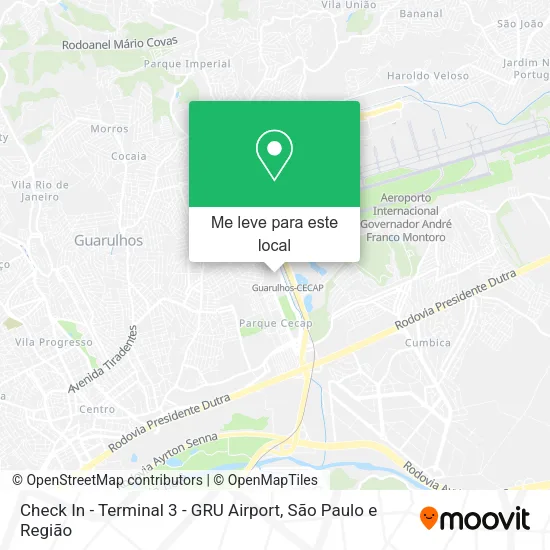 Check In - Terminal 3 - GRU Airport mapa