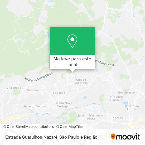 Estrada Guarulhos-Nazaré mapa