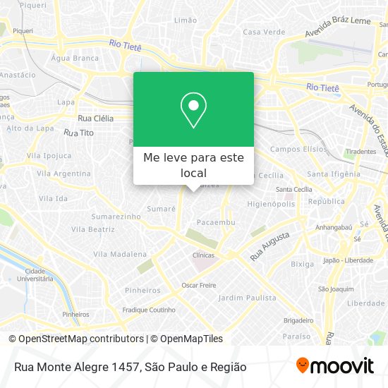 Rua Monte Alegre 1457 mapa