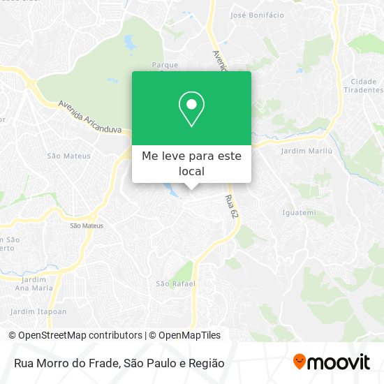 Rua Morro do Frade mapa