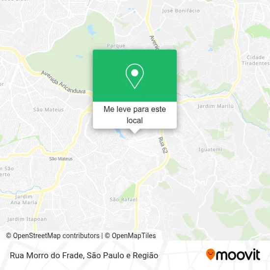Rua Morro do Frade mapa