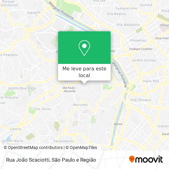 Rua João Scaciotti mapa