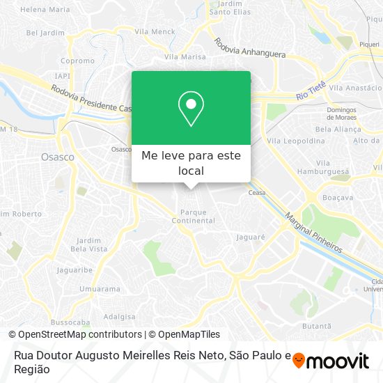 Rua Doutor Augusto Meirelles Reis Neto mapa