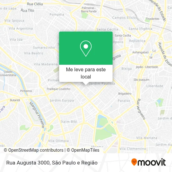 Rua Augusta 3000 mapa