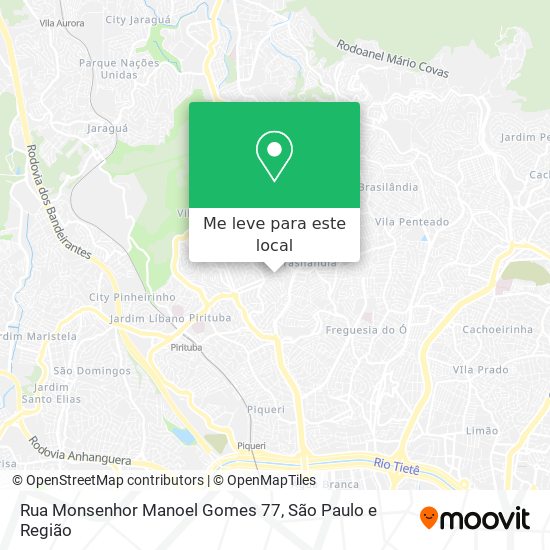 Rua Monsenhor Manoel Gomes 77 mapa