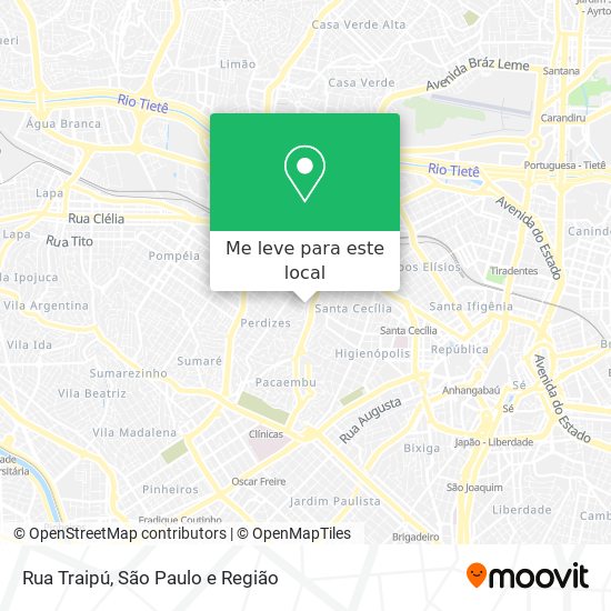 Rua Traipú mapa