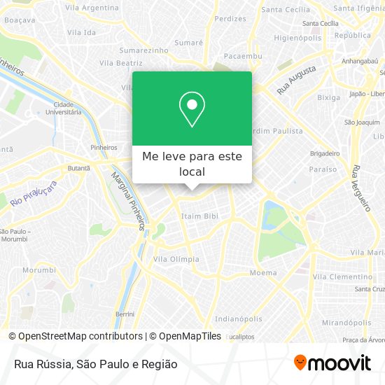 Rua Rússia mapa