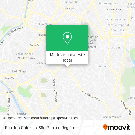 Rua dos Cafezais mapa