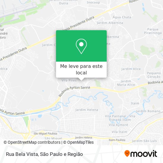 Rua Bela Vista mapa
