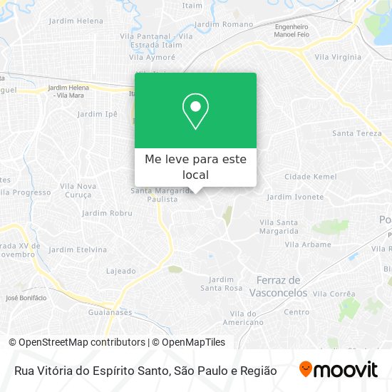 Rua Vitória do Espírito Santo mapa
