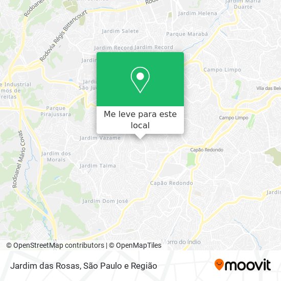 Jardim das Rosas mapa