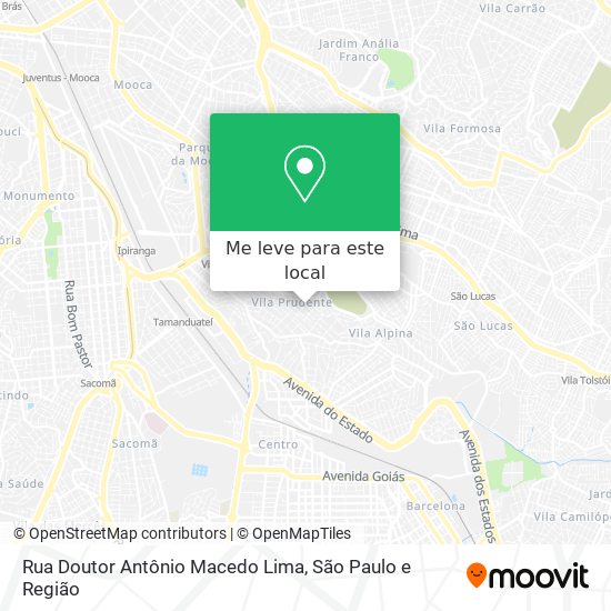 Rua Doutor Antônio Macedo Lima mapa