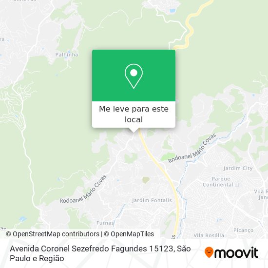 Avenida Coronel Sezefredo Fagundes 15123 mapa