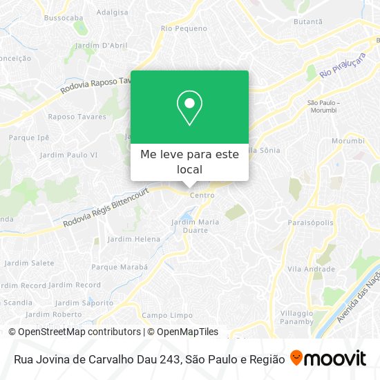 Rua Jovina de Carvalho Dau 243 mapa