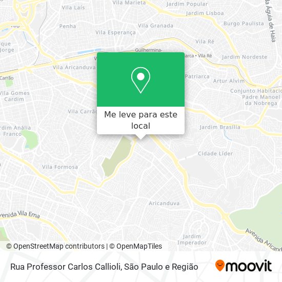 Rua Professor Carlos Callioli mapa