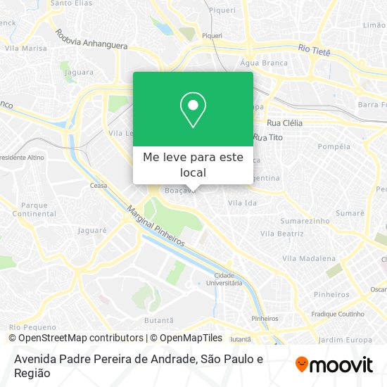 Avenida Padre Pereira de Andrade mapa