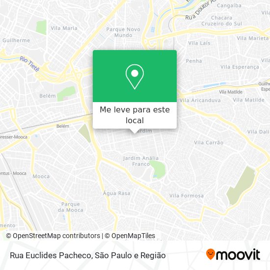 Rua Euclides Pacheco mapa