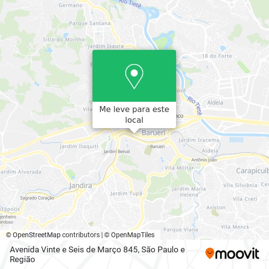 Avenida Vinte e Seis de Março 845 mapa