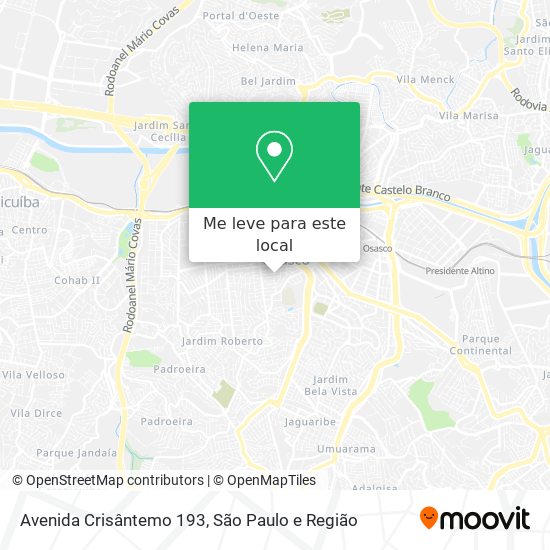 Avenida Crisântemo 193 mapa