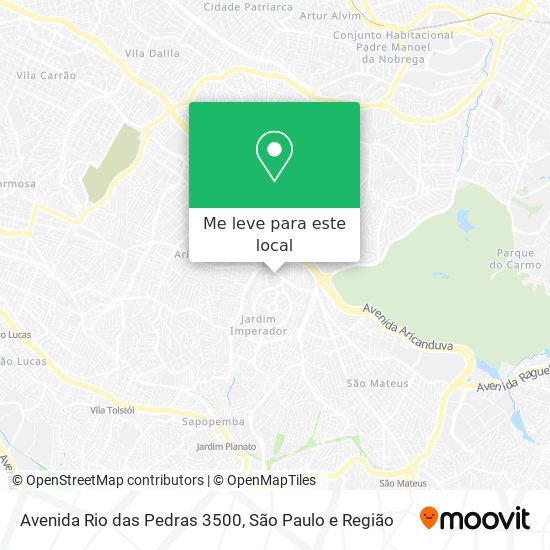 Avenida Rio das Pedras 3500 mapa