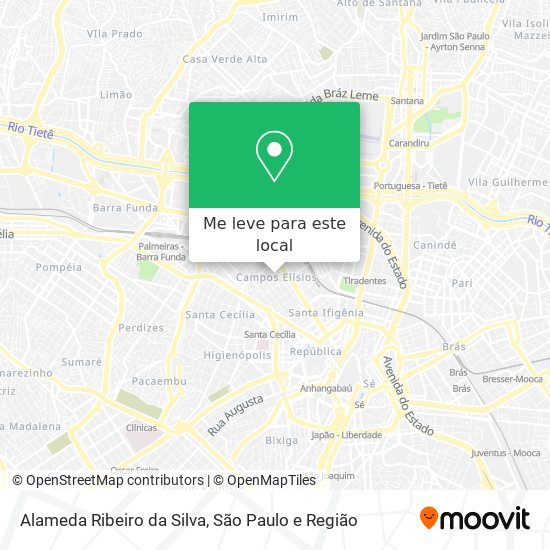 Alameda Ribeiro da Silva mapa