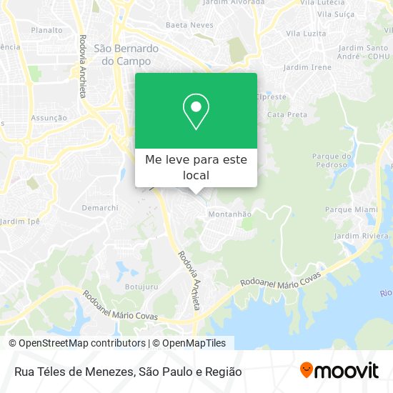 Rua Téles de Menezes mapa