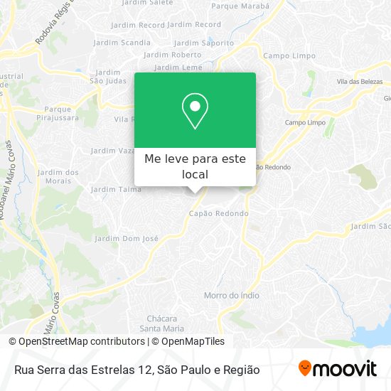 Rua Serra das Estrelas 12 mapa