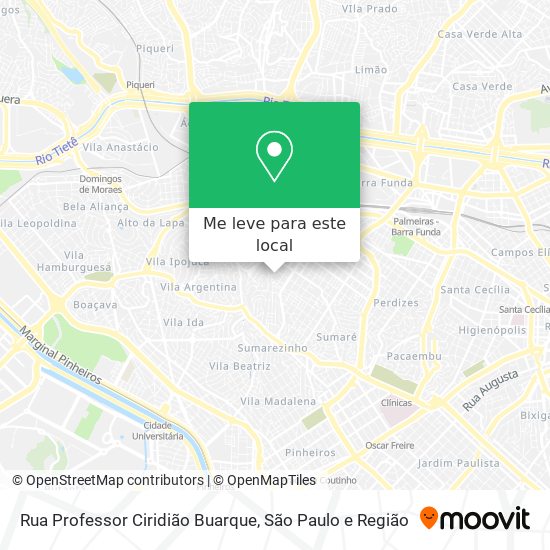 Rua Professor Ciridião Buarque mapa