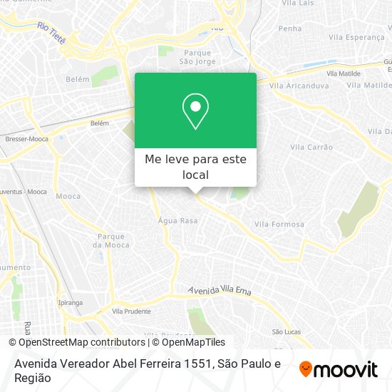 Avenida Vereador Abel Ferreira 1551 mapa